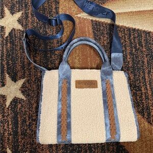 Wrangler Sherpa and Blue Bag